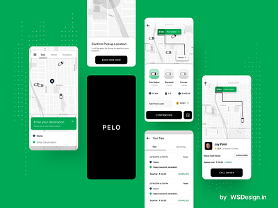 PELO taxi booking app uiux design