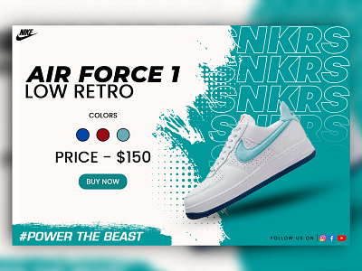 Shoe Banner design idea india nike shoe shoe banner typography viral web design