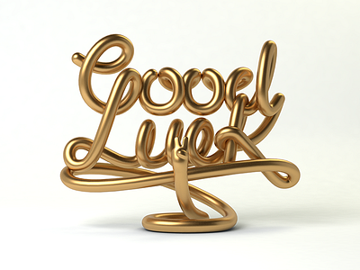 Good Luck c4d lettering