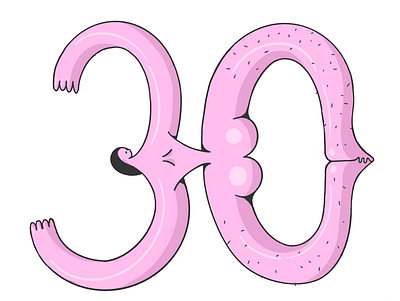 30 Birthday Card for Witty birthday birthday card character characterdesign congratulation design fun graphics illustration olazhko witty