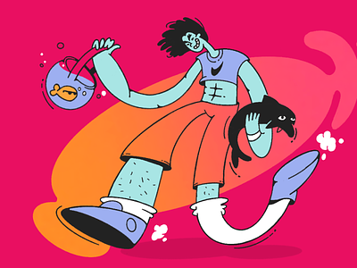 Bad Phone Collaboration character characterdesign design fun graphics illustraion illustration olazhko witty