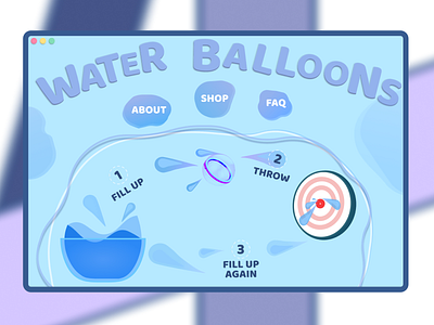Reusable Water Balloons Website blue design product purple ui website webstore