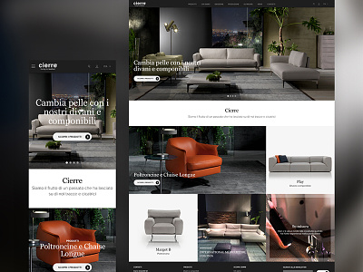 Cierre Imbottiti Website Redesign furniture redesign responsive ui userexperience ux website