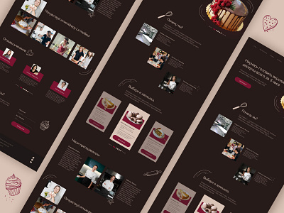 Landing page for a pastry school design landing landing page ui ux