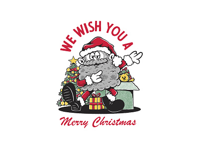 We Wish You a Merry Christmas branding cartoon christmas design graphic design illustration logo mascot santa claus vector