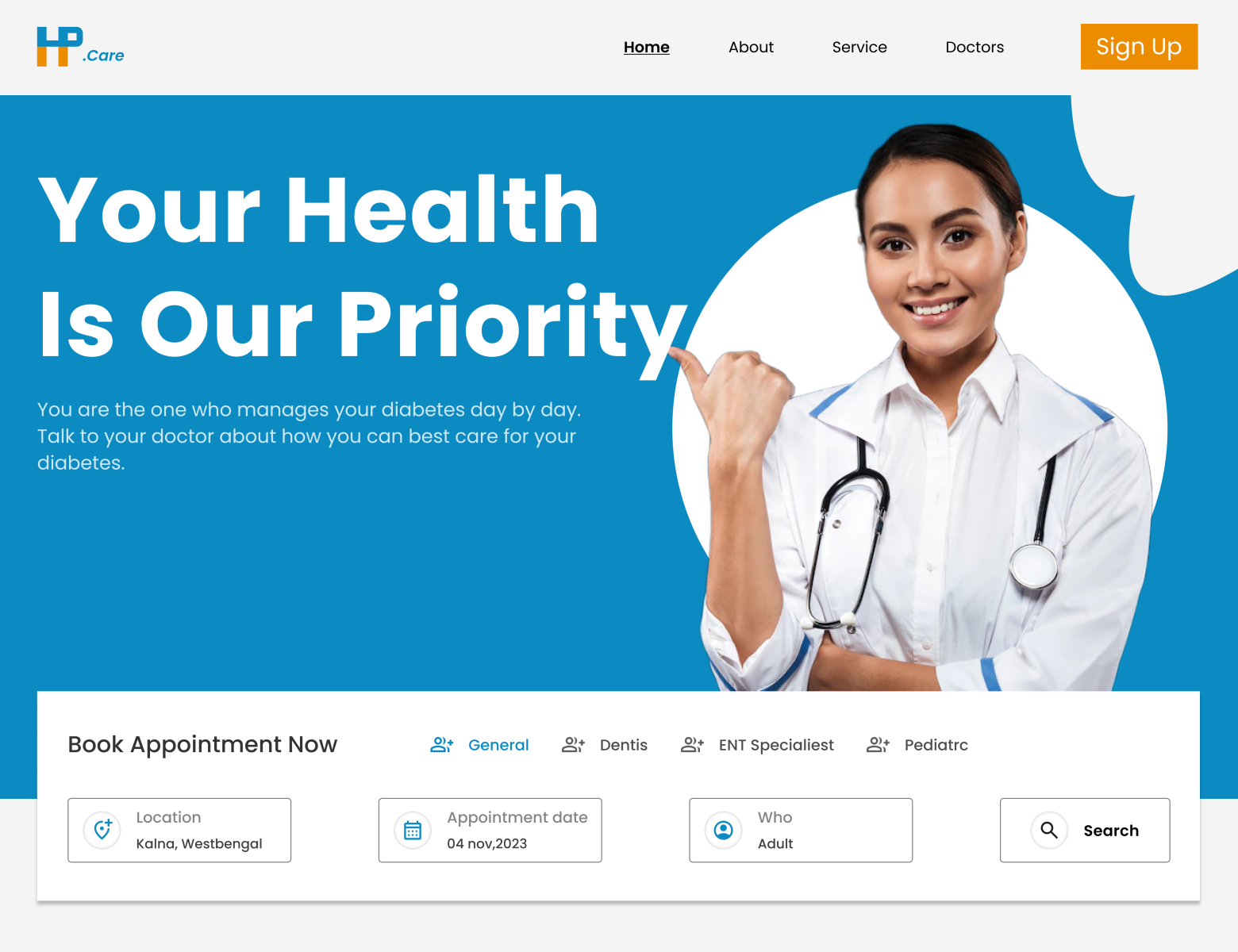 Medical Healthcare service web design by Debdas Soren on Dribbble