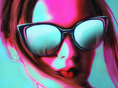 Baile Brega Neon girl illustration neon synthwave vaporwave