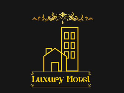 Luxury Hotel Logo 3d branding graphic design illustration logo typography vector