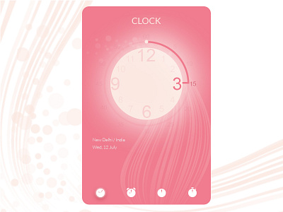 Clock App Ui clock pink time ui