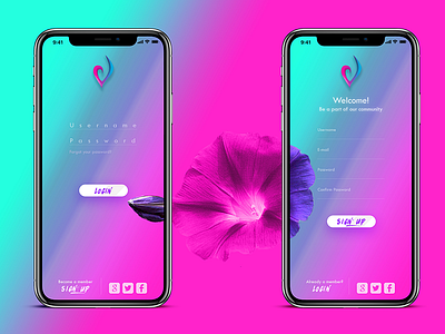 Login - Sign up concept app design i phone i phone x inspiration log in sign up ui