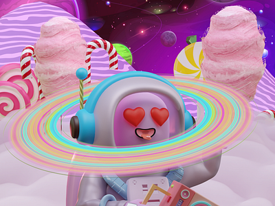 3D Astronaut - Character Design - Astromallows NFT - Blender 3d blender branding illustration nft nft character