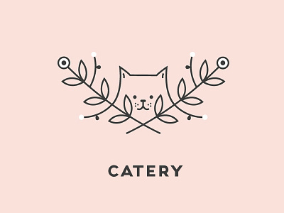 Catery Branding Concept branding cat logo cats illustrator logo design ux design visual identity