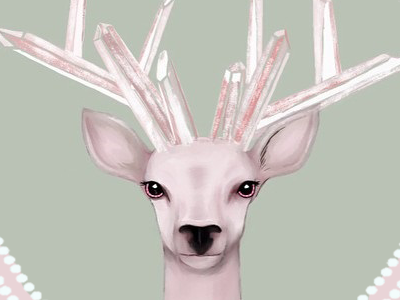 Deer digital illustration deer digital illustration drawn illustration painting pastel photoshop