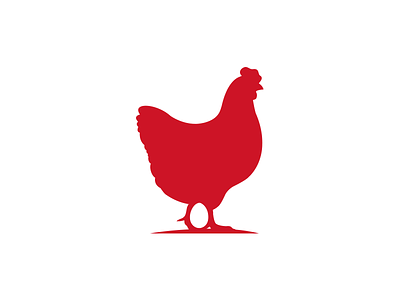 Louie BYC chicken clever egg idea logo negative space