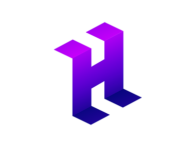 Hi-lo 3d brand clever creative design good h home idea identity illustration letter logo mark marks monogram negativespace simple symbol typography