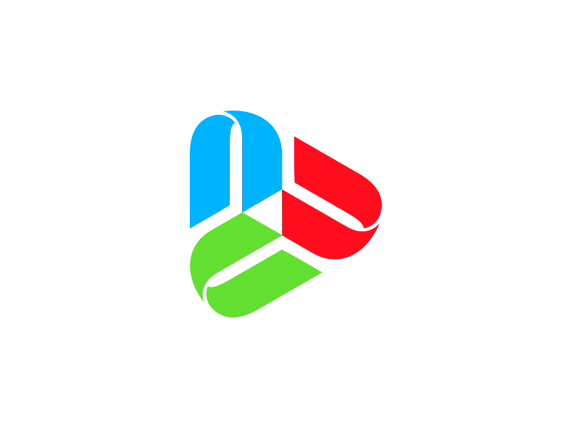 U-Play stream play music branding simple typography negativespace symbol creative monogram marks identity tri triangle letters trio play brand design mark logo