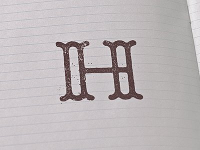 Halder Monogram halder ink mark monogram paper texture press