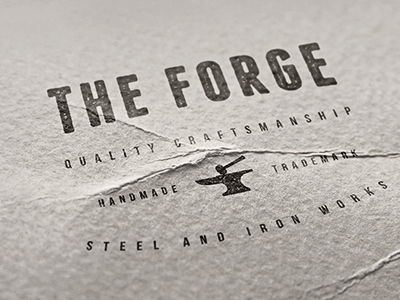 The Forge Logo insignia logo paper texture the forge vintage