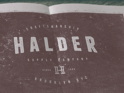 More Messing Around With Mock-ups halder typography text mock-up monogram print distressed logo