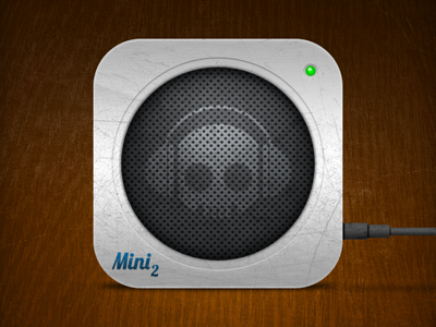 Seen Better Days: Brushed Metal Speaker Icon brushed metal icon metal scratched speaker