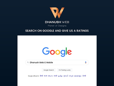 Dhanush Web & Mobile branding design dhanush web mobile google graphic illustration invitation logo ratings reviews ui uidesign ux vector