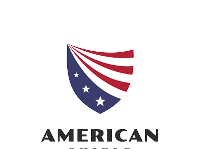 American Shield america branding design flag graphic design illustration logo shield typography vector