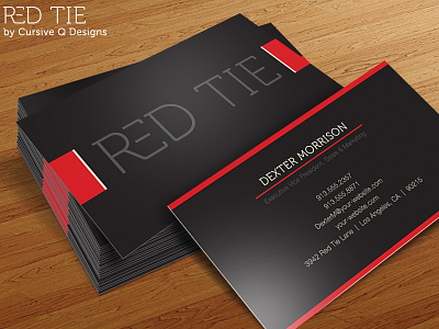 Red Tie - Free Business Card Template PSD business card free photoshop print design psd template