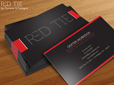 Red Tie - Free Business Card Template PSD