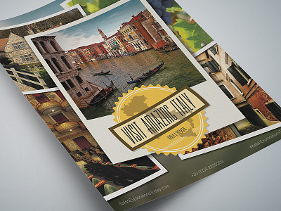 Travel Agency Flyer Template - Visit Italy!