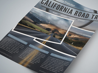 Travel Agency Flyer Template - Road Trip! california country destination flyer italy road trip tourism travel travel agency vacation visitors