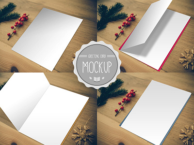 Greeting Card Mockup PSD Templates