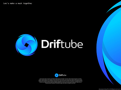 driftube logo design + unused logo 3d blockchain branding branding identity creative logo graphic design icon identity letter logo logo logo design logomark logotype modern nft saas symbol vector