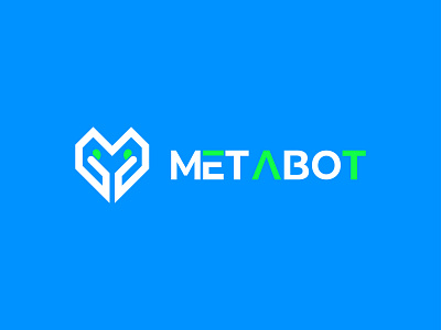 Metabot Logomark bot branding branding identity creative logo data design graphic design icon letter logo logo logo design logos mark modern nft software symbol tech technology vector