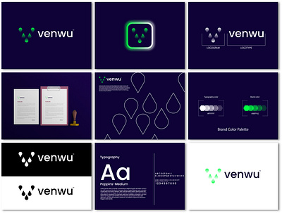 Modern,creative,tech venwu Branding brand guiedlines brand identity branding branding identity company branding creative creative logo design graphic design letter logo logo logo design logo designer logo idea logotype minimal modern logo symbol tech v logo