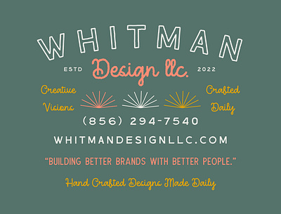 Whitman Design, LLC. brand branding design graphic design illustration logo oddly satisfying satisfying story storytime vector