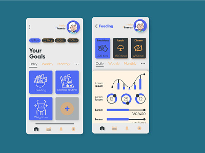 Goals app tracker design graphic design illustration typography vector