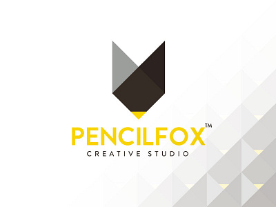 Pencilfox Logo brand creative design fox icon identity logo mark pencil studio ui ux