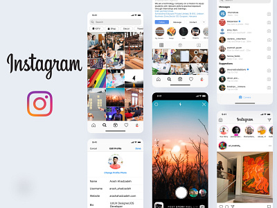 INSTAGRAM APP UI app design figma instagram ui social media ui ui