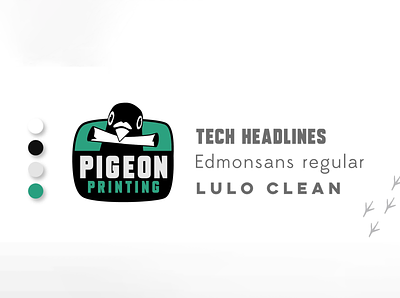 Pigeon Printing Branding branding character logo