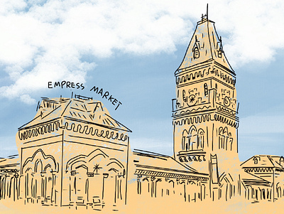 Empress Market, KHI design illustration procreate social media