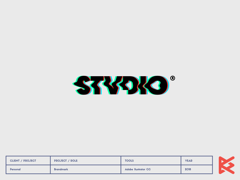 Stvdio 3d glitch logotype studio stvdio