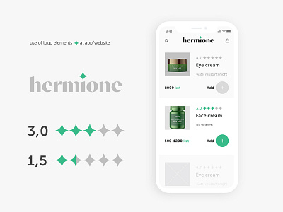 Hermione branding design logo