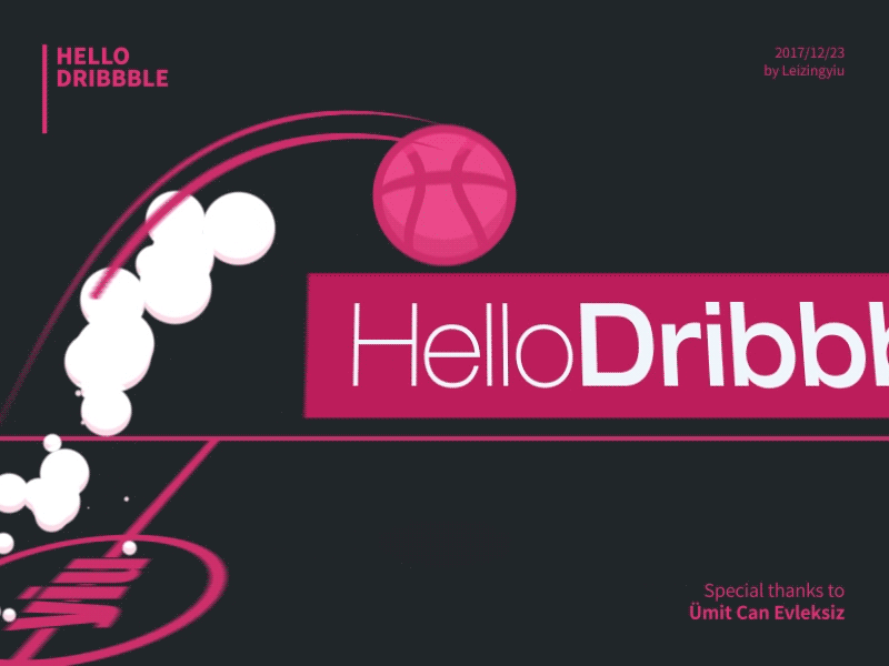 Hello Dribbble ae animation dribbble first shoot gif