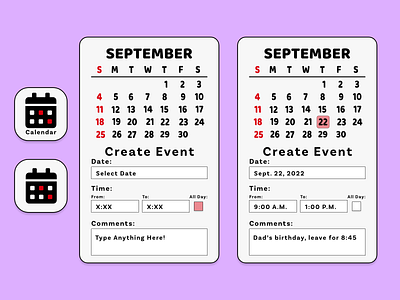 #Daily UI 38 Calendar adobe xd app calendar dailyui graphic design
