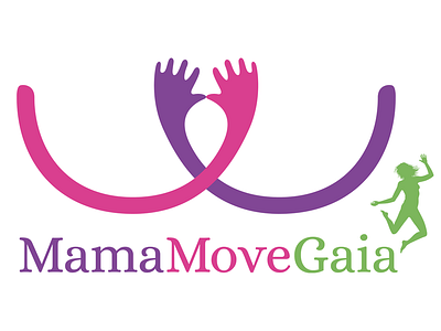 MamaMove cancer colorful illustration logo type