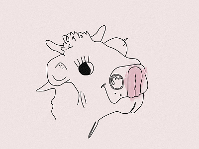 #cow animal art illustration vector