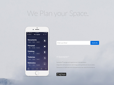 Spaceplan App - Landing Web app landing