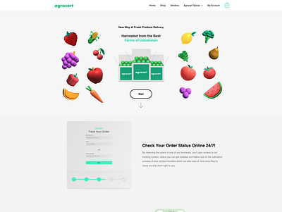 AgroCart 3d animation app design branding design graphic design illustration logo mobile app design motion graphics ui ux vector web design website