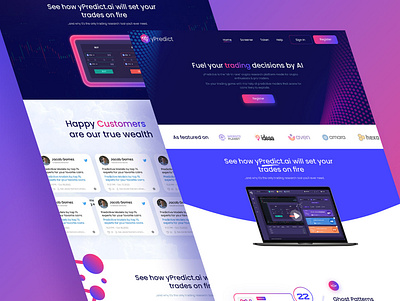 Ypredict Crypto Prediction Website UI Design