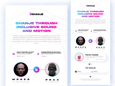 Music Band Landing UI Design by Muhammad Saleem on Dribbble